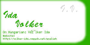 ida volker business card